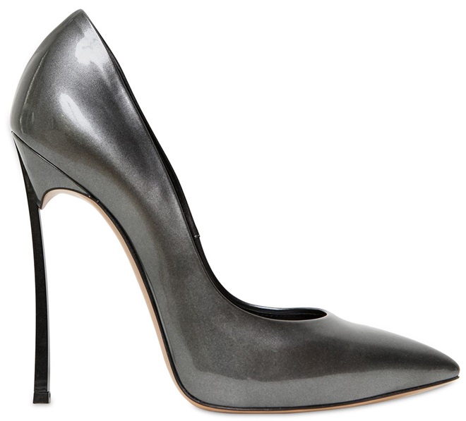 casadei pointy toe pumps pewter