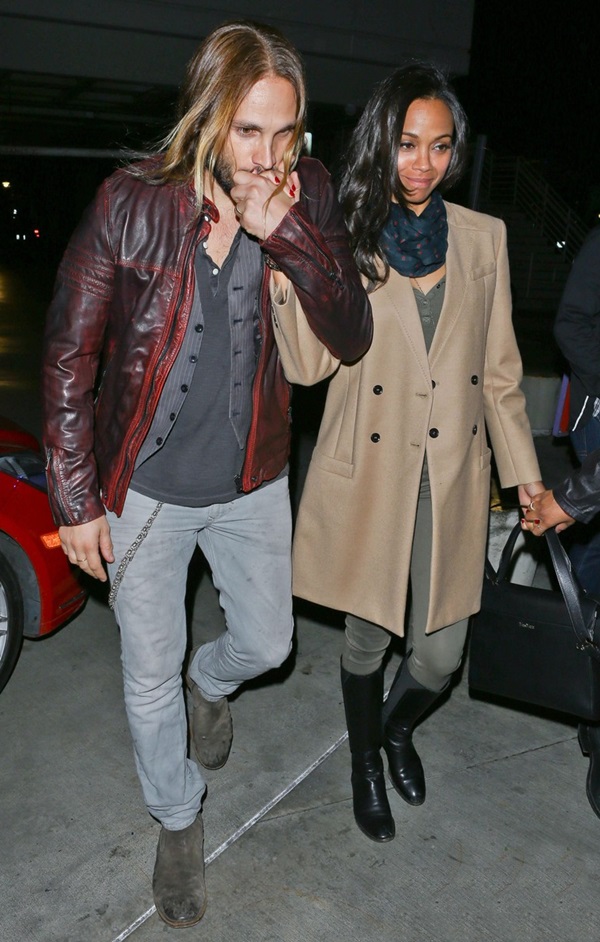 Zoe Saldana and Marco Perego enjoy a romantic night at the Beyoncé concert in LA