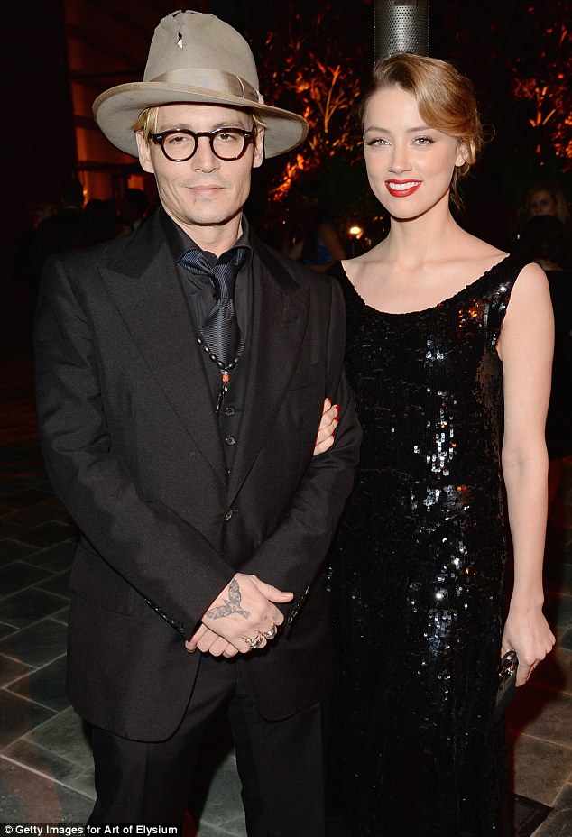 amber heard johnny depp art of elysium gala