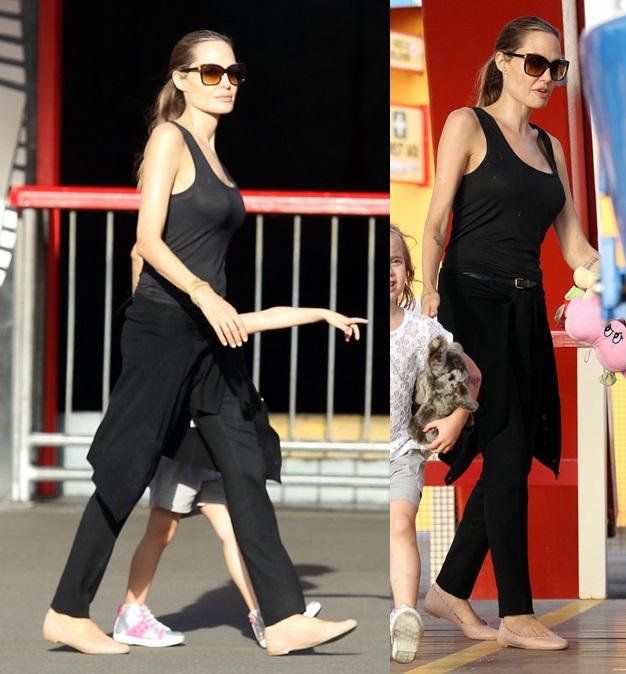 Angelina Jolie Embraces the Ballet Flat Trend in Paris – Footwear News