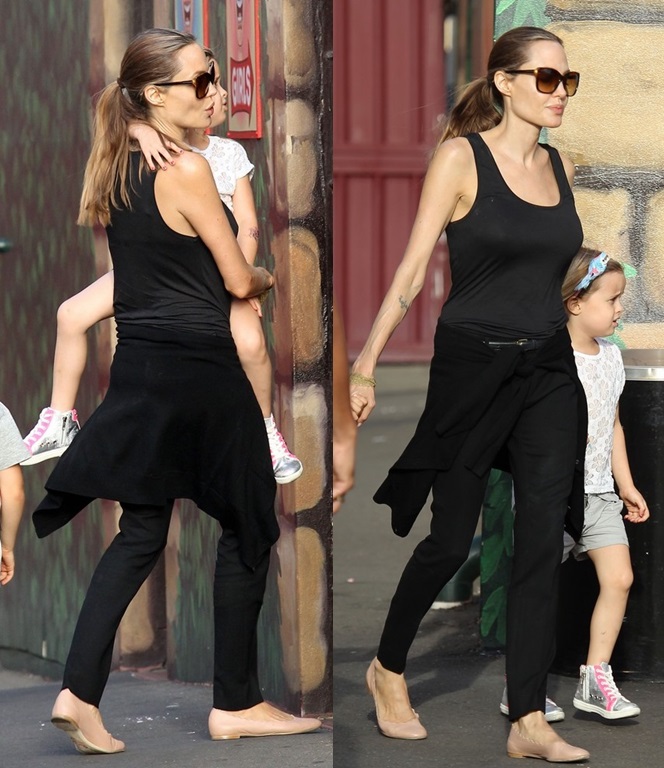 Exclusive - Angelina Jolie Takes Her Kids To Luna Park In Sydney