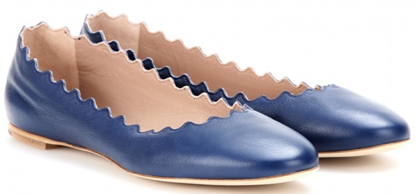 chloe lauren ballerina flats blue