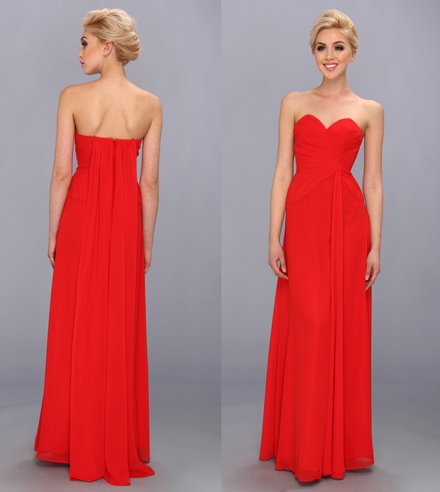 faviana strapless sweethear dress in red 2-horz