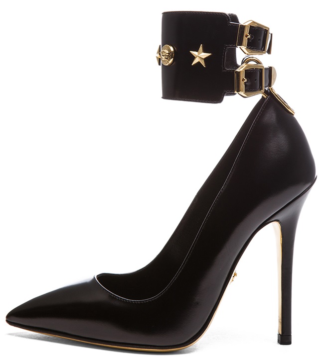 versace star studded pumps black 2