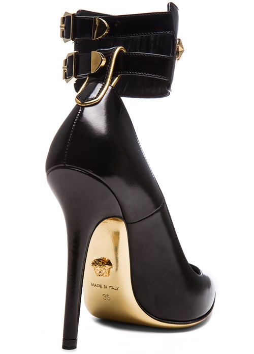 versace star studded pumps black 3