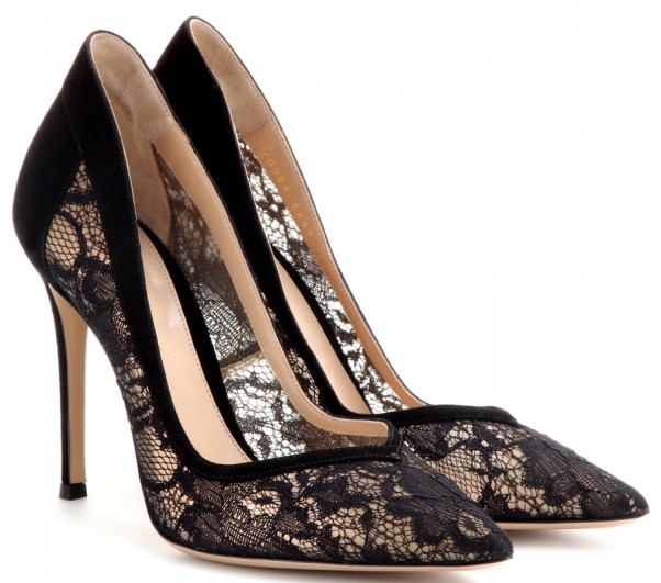 Gianvito-Rossi-Lace-and-Suede-Pumps