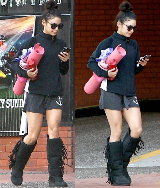 Vanessa-Hudgens-Post-Workout-Boots