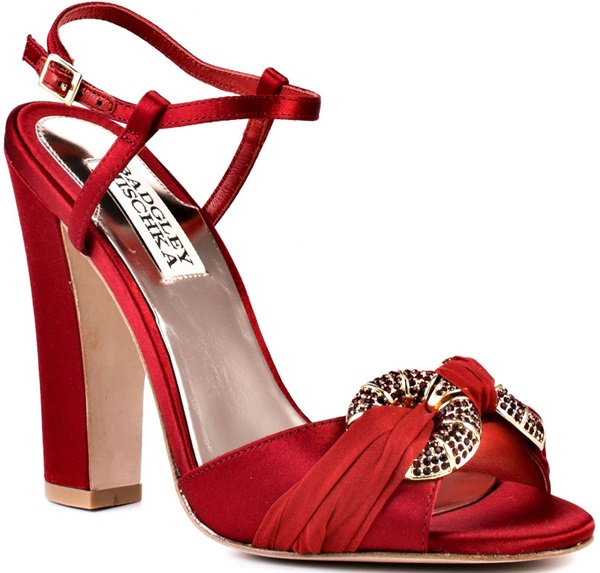 badgley mischka satin sandals