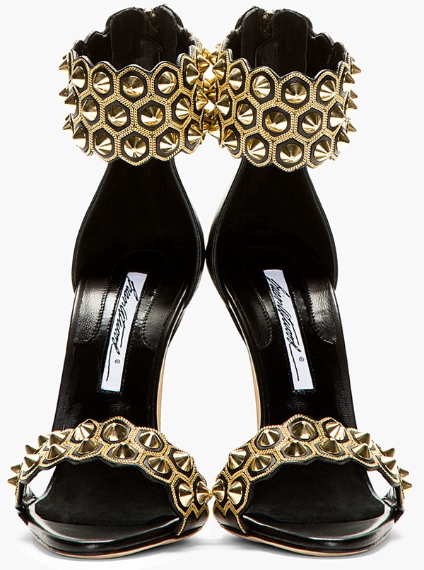 brian atwood stud and chain embellished cuff sandals 2