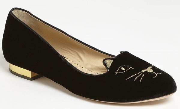 charlotte olympia cat face kitty flats