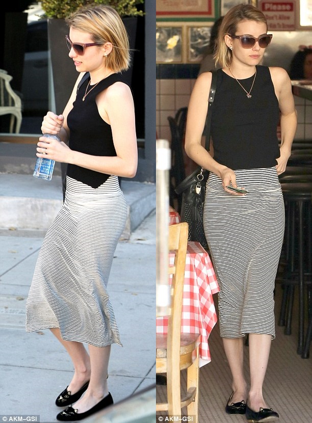 emma roberts midi skirt 3-horz