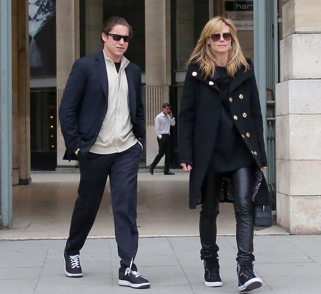 Heidi Klum and her new boyfriend leaving the exhibition Alex Katz in Paris.
