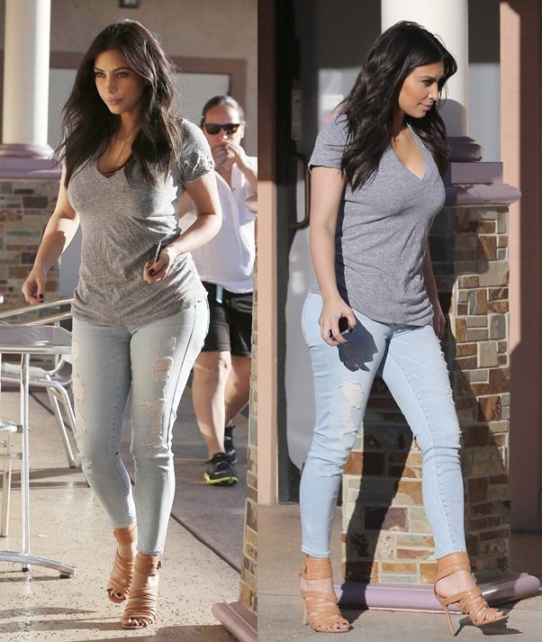 Kim Kardashian meets up with Khloe at a nail salon