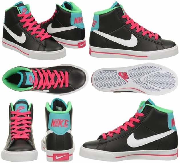 nike womens sweet classic high turquoise pink black 2