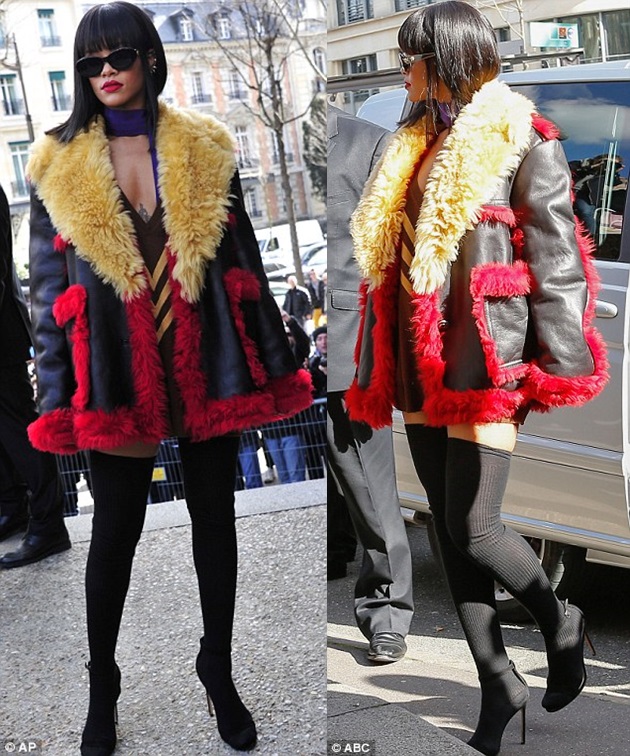 Rihanna Rocks Socks with Sandals for the Miu Miu Show, Hot or Not