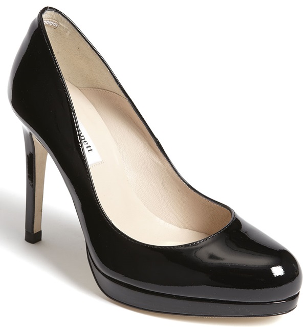 L.K. Bennett Sledge Pumps in black patent 2