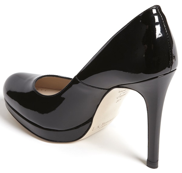 L.K. Bennett Sledge Pumps in black patent