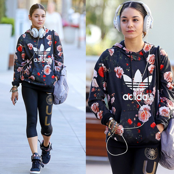 Vanessa-Hudgens-SoulCycle-JBL-headphones-adidas-gear-April-2