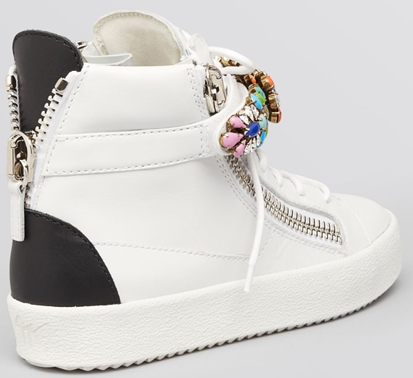 giuseppe zanotti london birel high top lace up sneakers jeweled 2