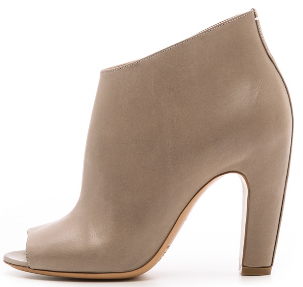 maison martin margiela open toe leather booties 2