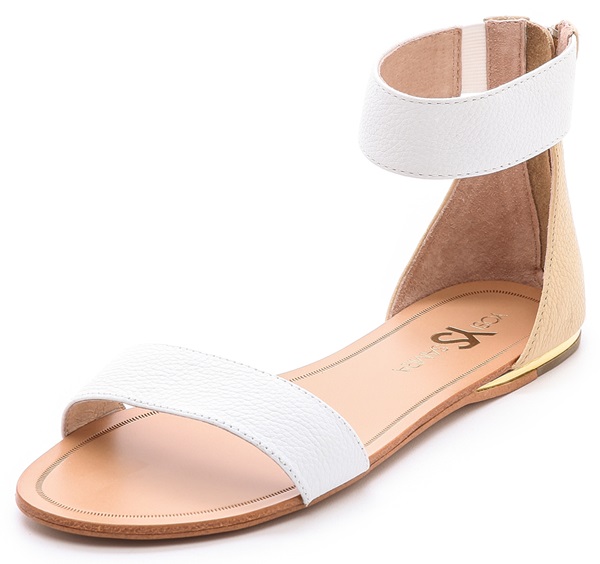 yosi samra cambelle flat sandals ankle strap