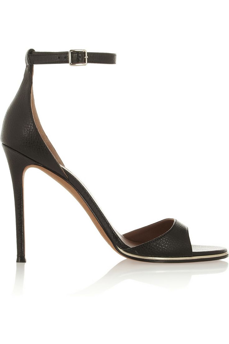 GIVENCHY Textured-leather sandals, $620