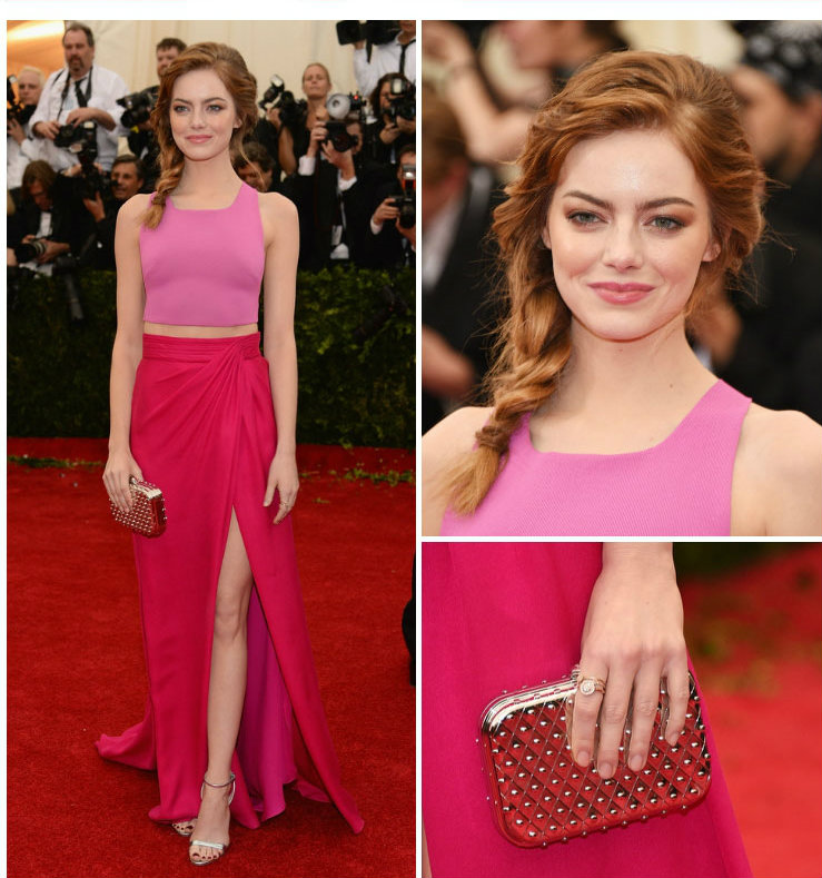 Emma Stone Looking Gorgeously Sweet in Head-to-Toe Pink Ensemble – Shoes  Post