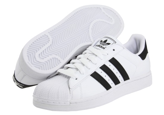 adidas white shoes with black stripes