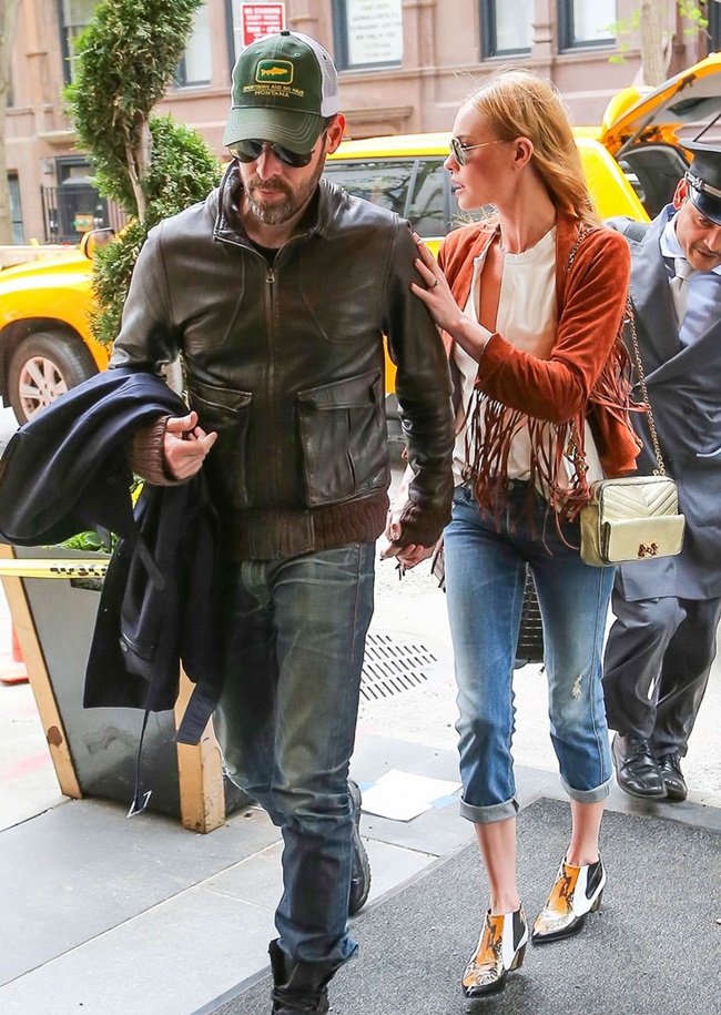 Kate Bosworth & Michael Polish Arriving At Their Hotel In NYC