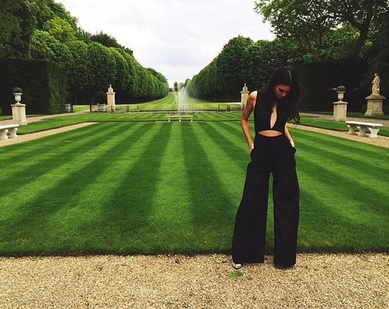 kendall brunch pre wedding valentino jumpsuit sergio rossi