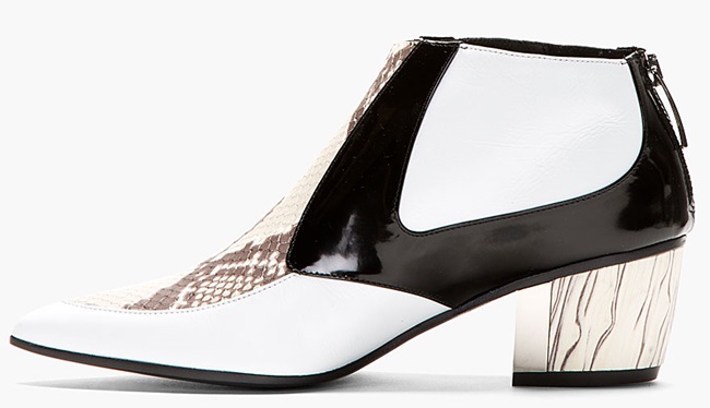 rodarte snakeskin embossed ankle boots