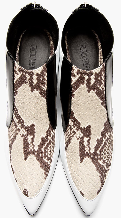 rodarte snakeskin embossed ankle boots 2