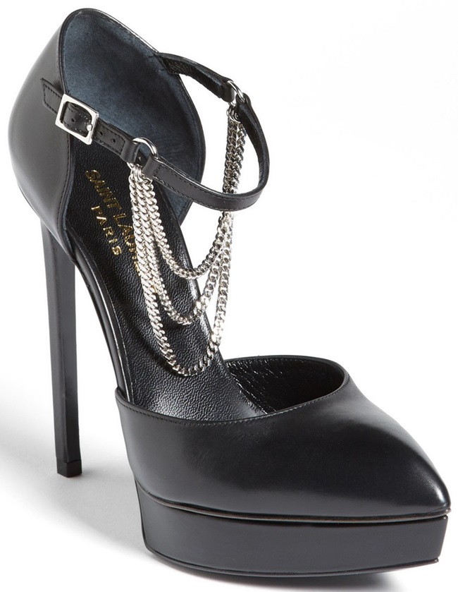 saint laurent janis d orsay chain detail pumps