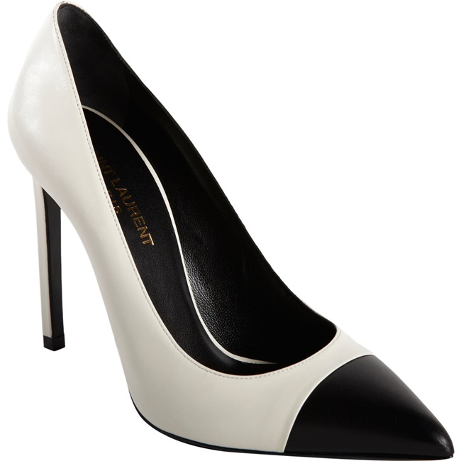 saint laurent paris cap toe pumps