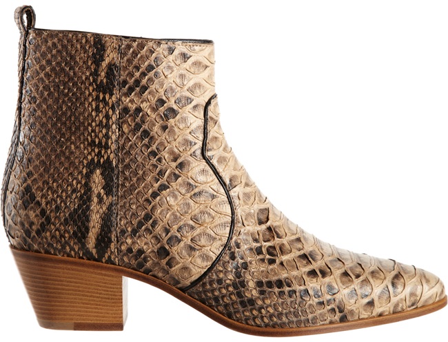 saint laurent rock python ankle boots 2