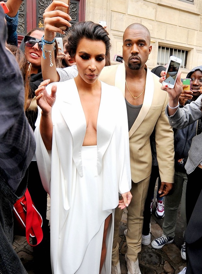 Kim Kardashian and Kanye West head to the Chateau de Versailles to start off their wedding weekend **USA ONLY**