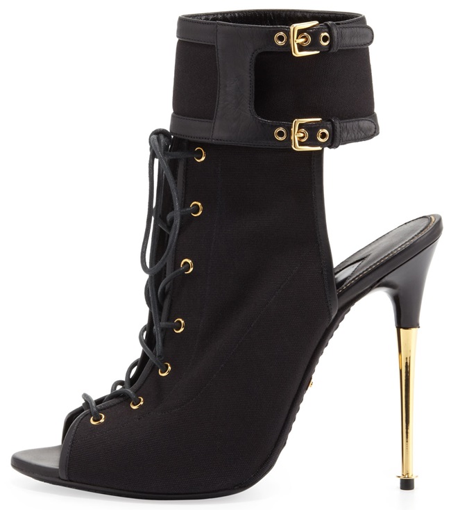 tom ford lace up booties canvas 2