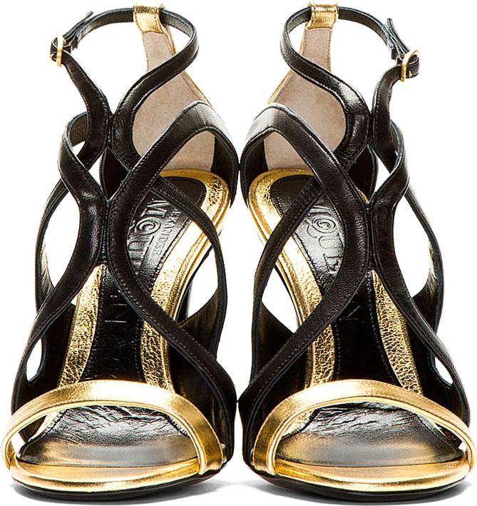 Alexander-McQueen-Black-&-Gold-Leather-Skinny-Sandals-2