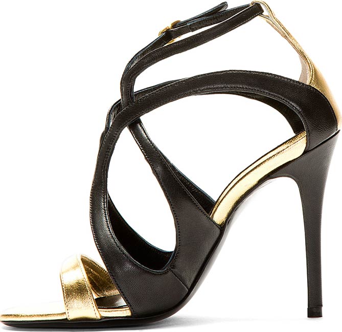 Alexander-McQueen-Black-&-Gold-Leather-Skinny-Sandals-3