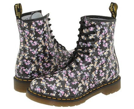 Doc-Martens-Black-Floral-Patent