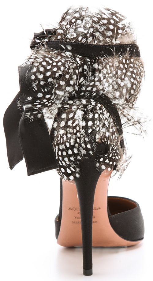 aquazzura madison feather pumps 2