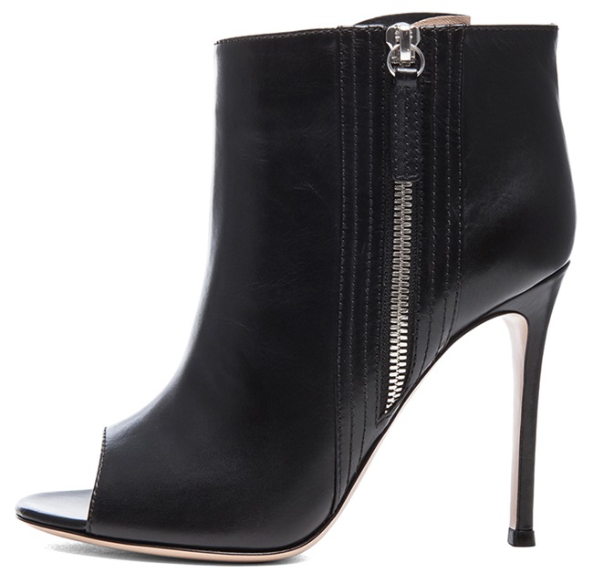 gianvito rossi peep toe booties