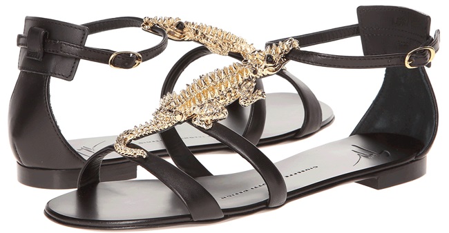 giuseppe zanotti croc detailed sandals