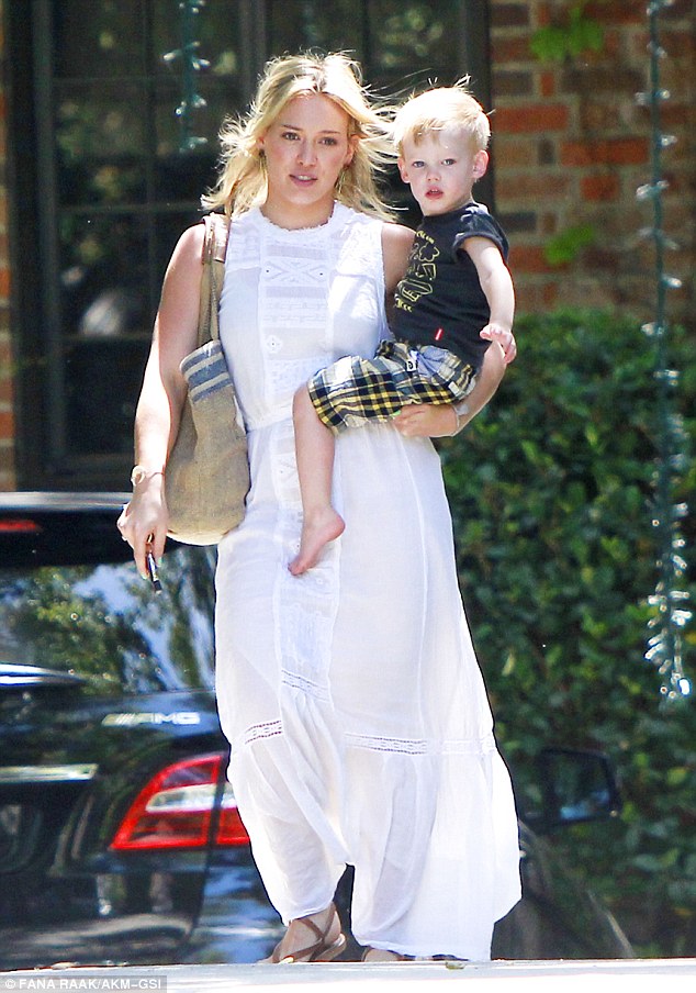 hilary duff white dress maxi flat sandals