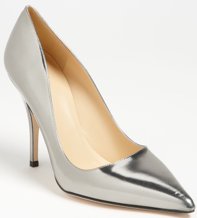 kate spade licorice pumps silver