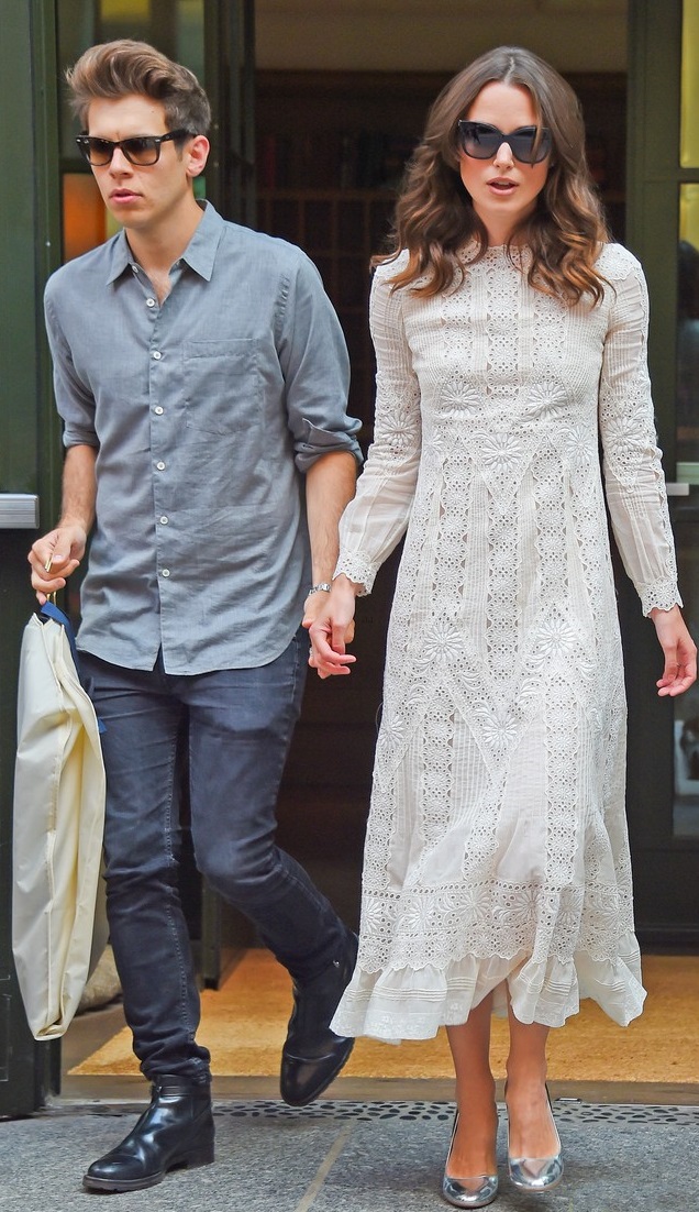 Keira Knightley and James Righton get ready for 'The Daily Show'