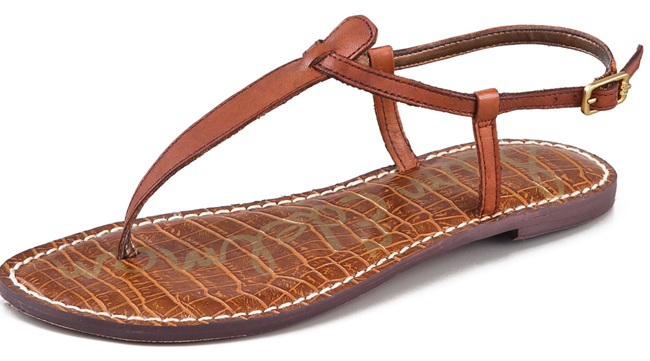 sam edelman gigi sandals cognac brown