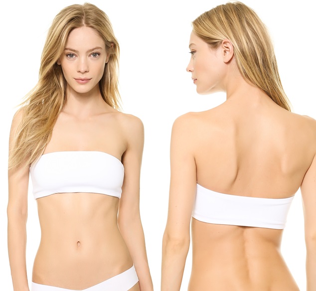 Top Secret Tiny Tube Bandeau Bra In White