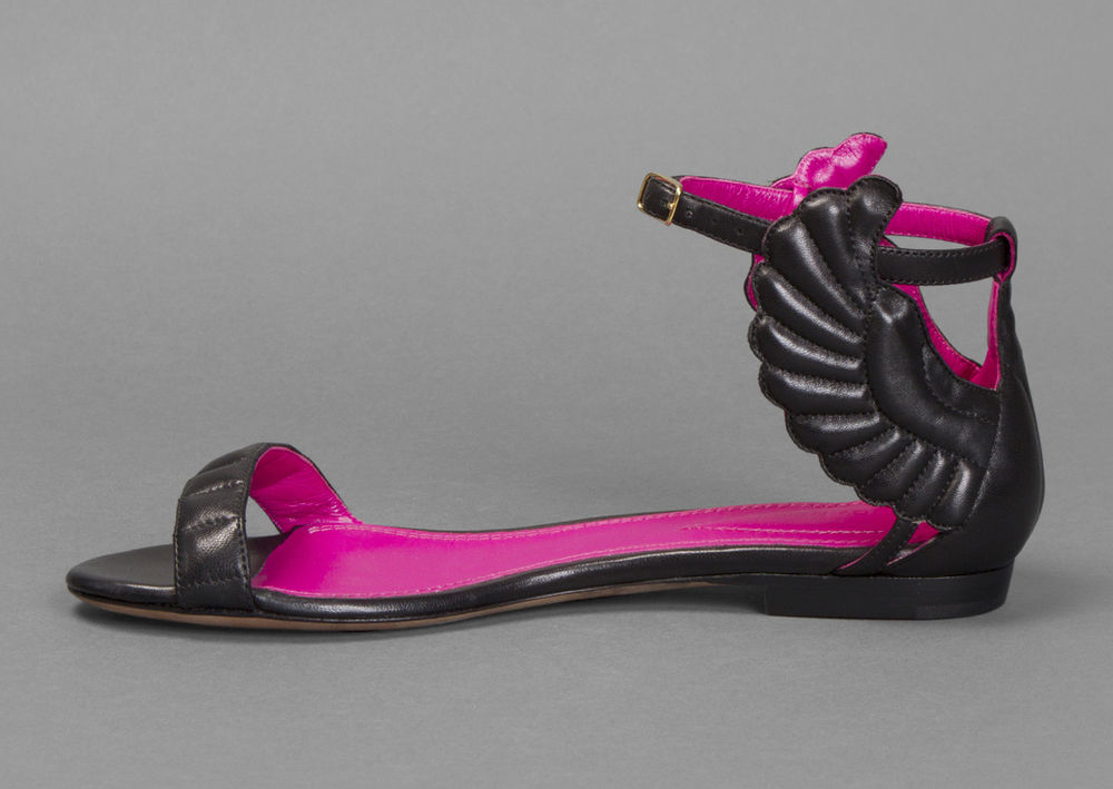 OSCAR TIYE FLAT SANDALS WITH WING DETAILS AT ANKLE