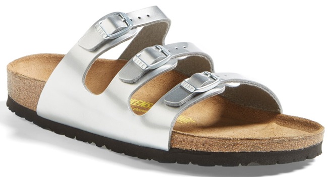 birkenstock florida metallic sandal slides